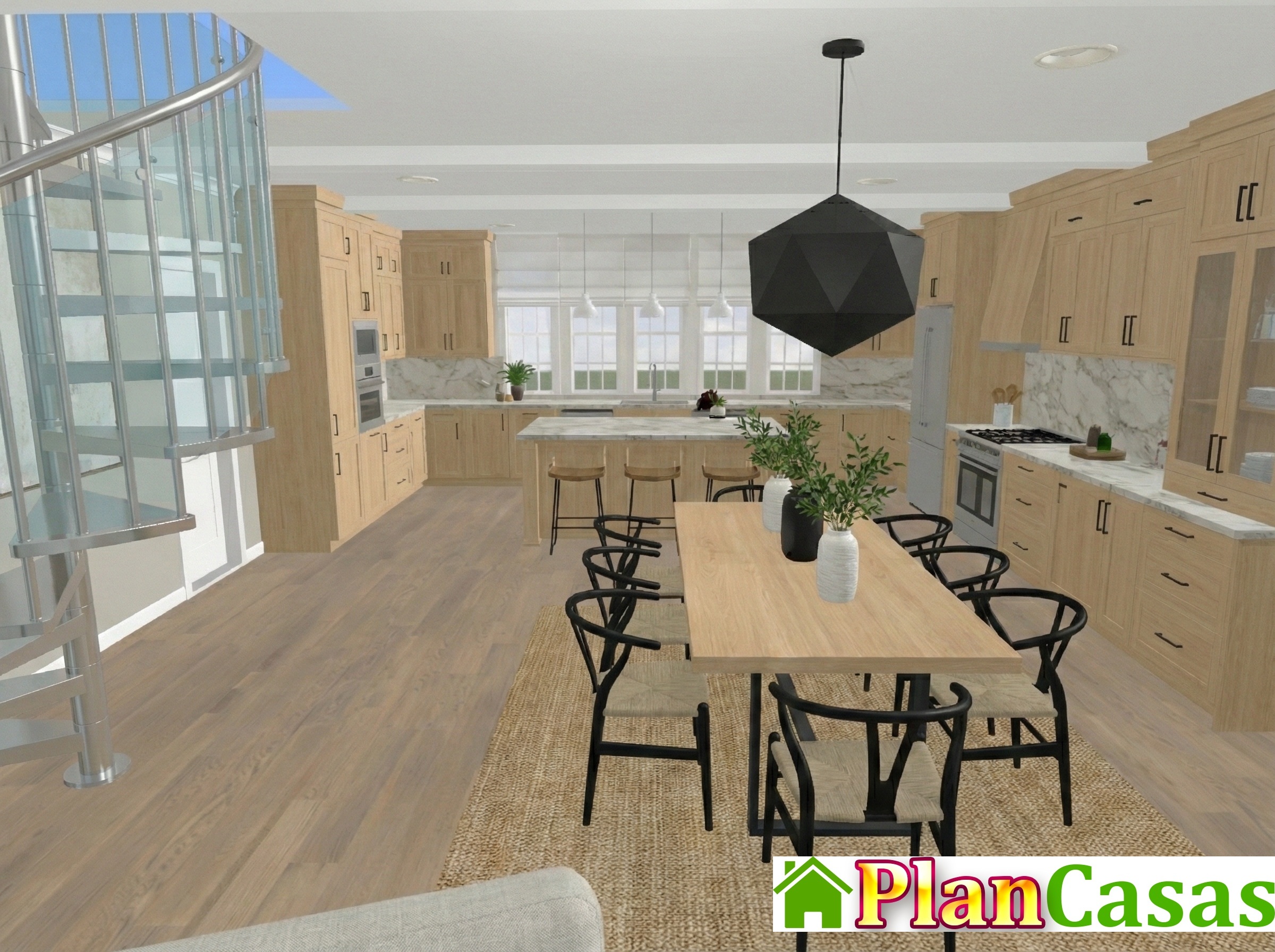 Visualization gallery - Luxury Family House Plan — 5 Bedrooms, Loft, 2-Car Garage, 407 m² (4,381 sq ft)