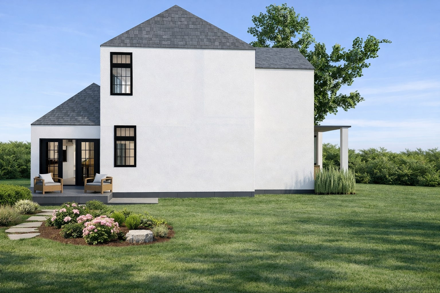 Visualization gallery - Compact 2-Storey Cottage House Plan — 3 Bedrooms, 135 m² (No Garage)