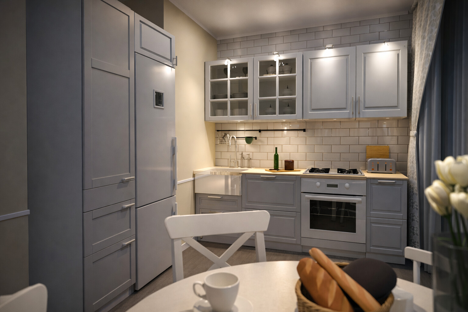 Visualization gallery - Charming Traditional Apartment Plan — 71 m² (764 sq ft), 1.5 Baths, Children’s Room, Balcony