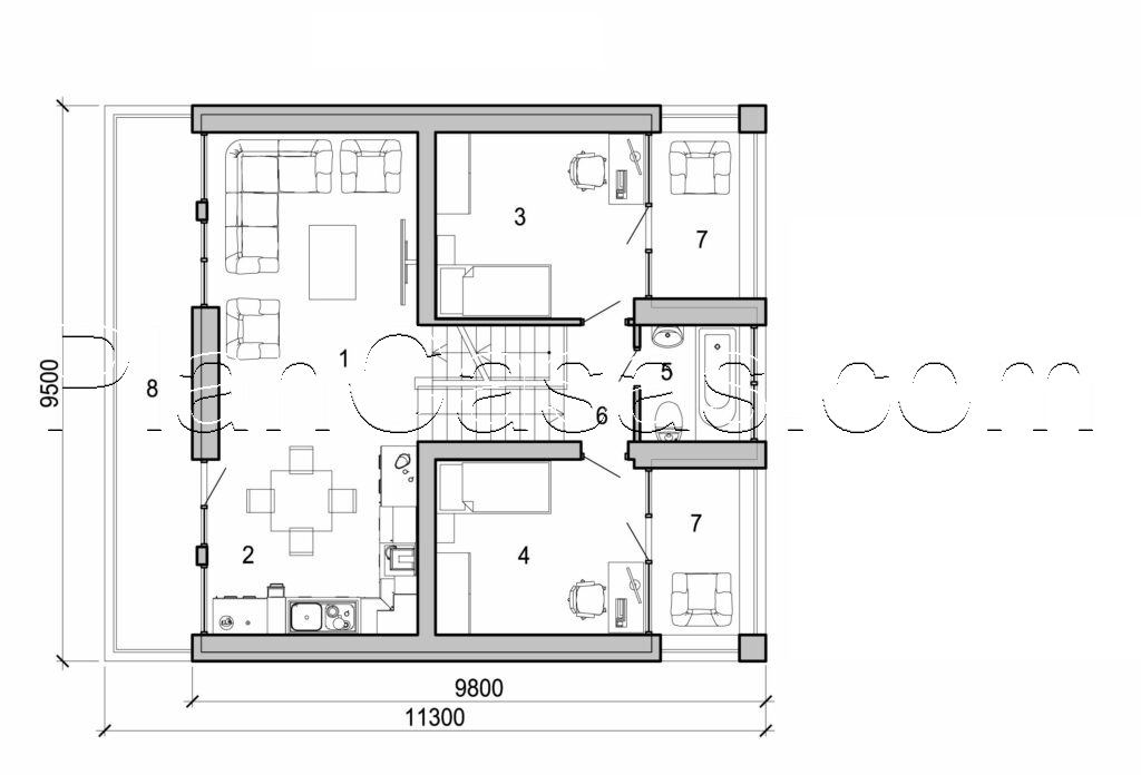 Visualization gallery - Two story house
