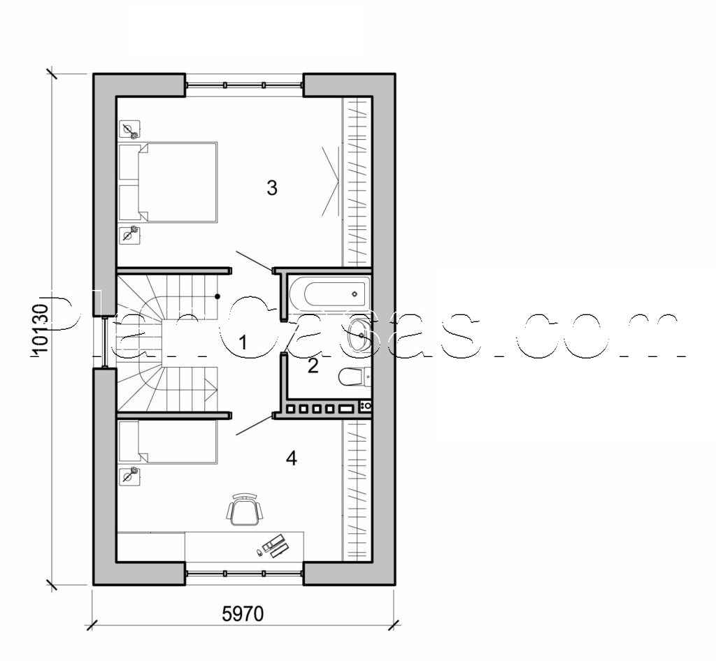Visualization gallery - Small 2 storey house
