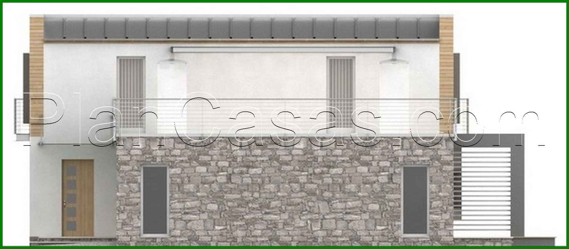 Visualization gallery - Project of a modern house with a terrace above the garage