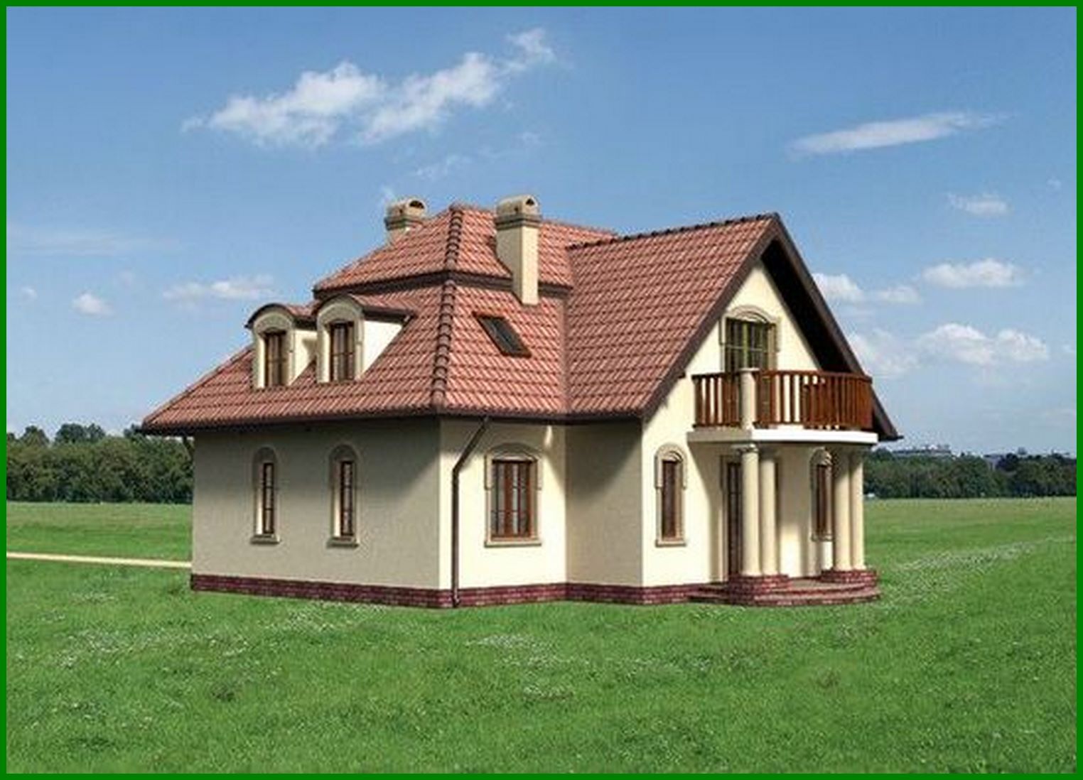 Visualization gallery - Classic style mansion with columns