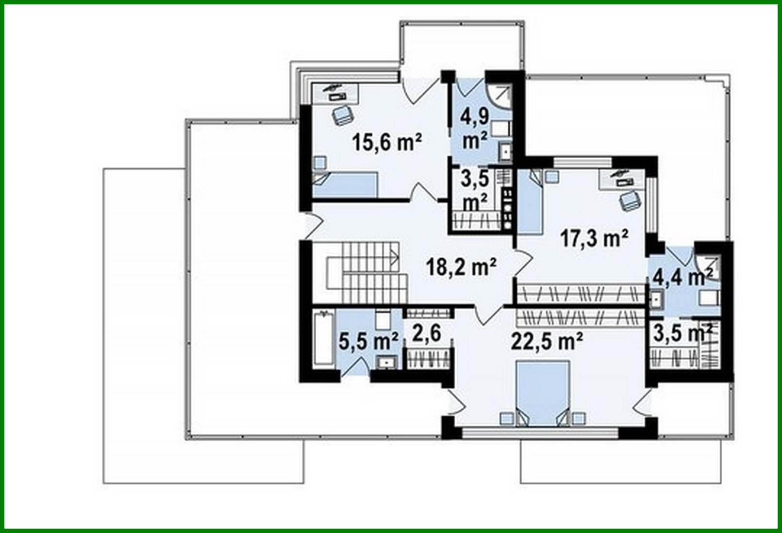 Visualization gallery - Modern two-story mansion with a terrace on the second floor