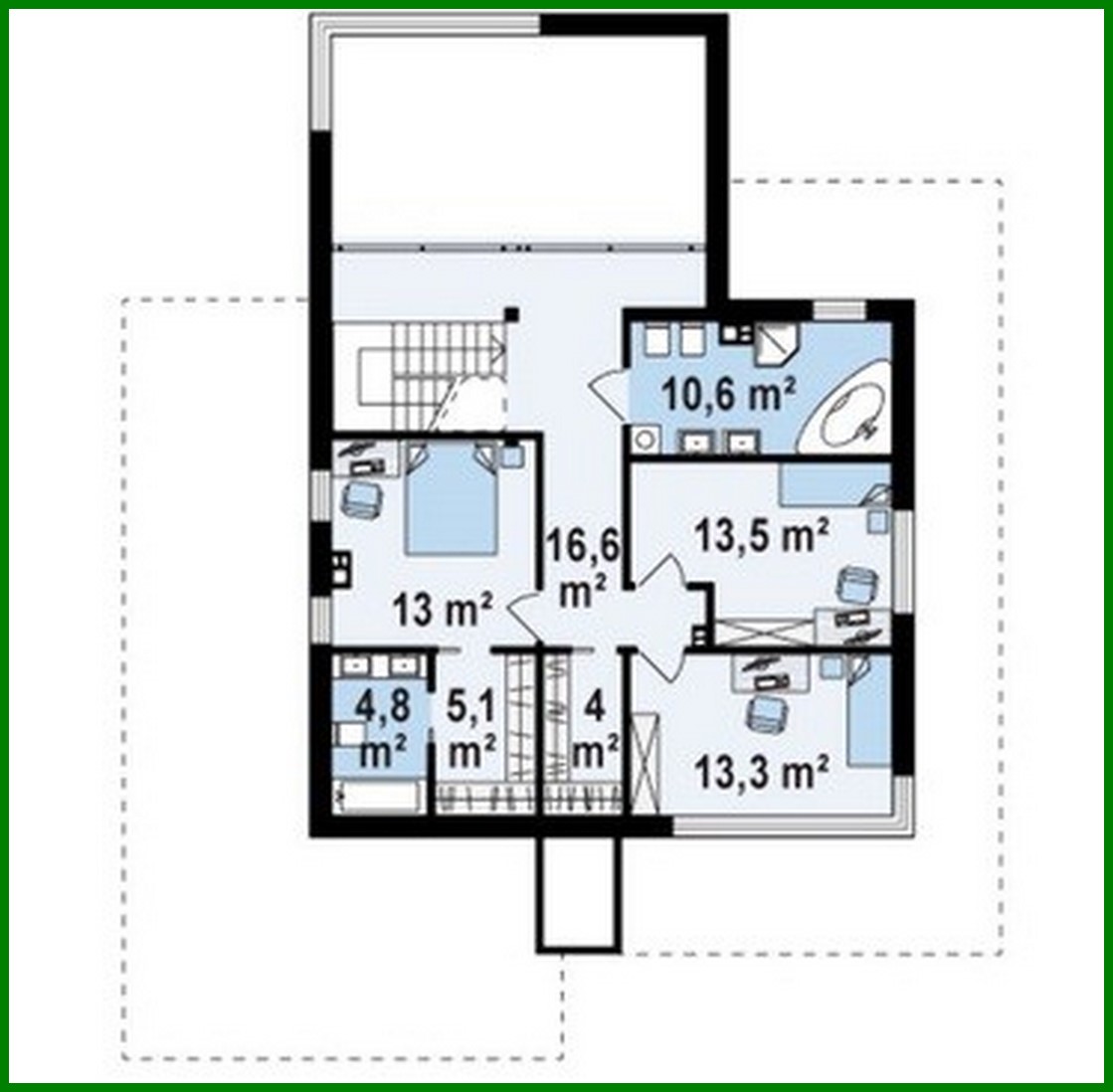 Visualization gallery - The project of a chic modern two-story mansion with a second light