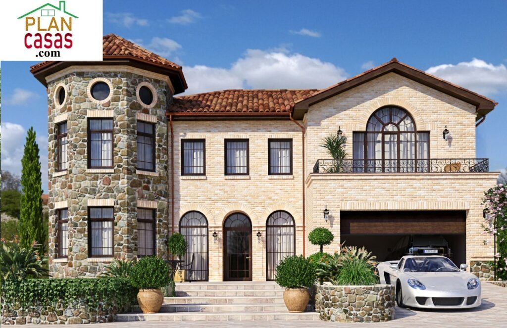 Two storey mansion house plan