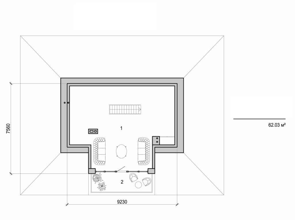 Visualization gallery - One storey house with attic