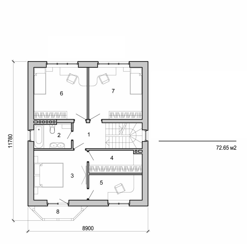Visualization gallery - Two storey cottage