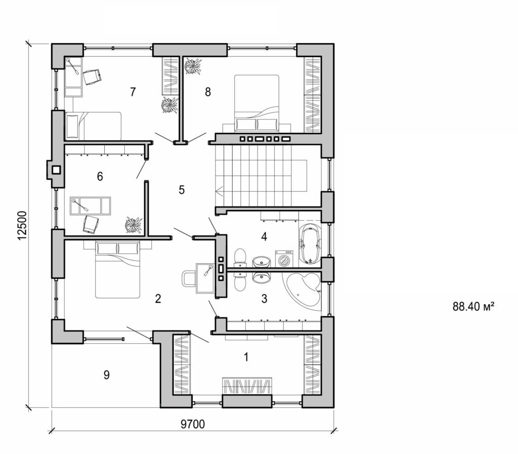 Visualization gallery - Two storey house