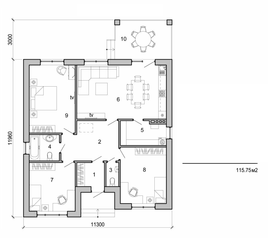 Visualization gallery - One storey house