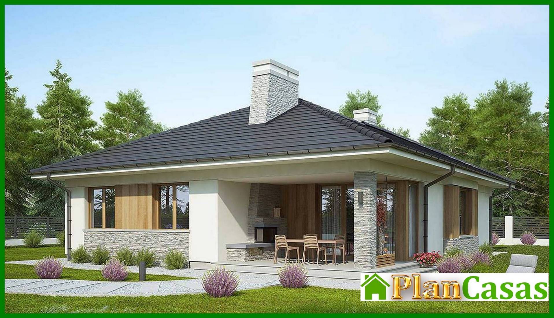 Visualization gallery - Elegant one-story house with three bedrooms