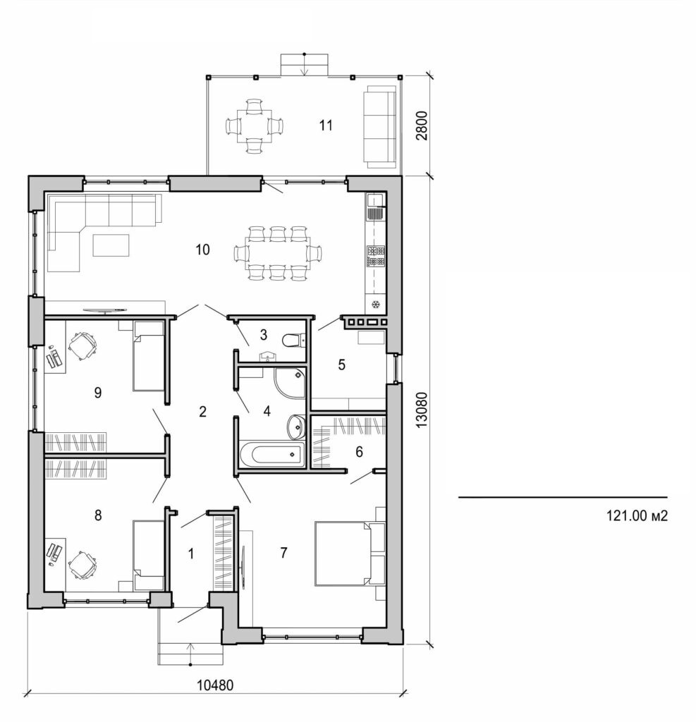 Visualization gallery - One storey house