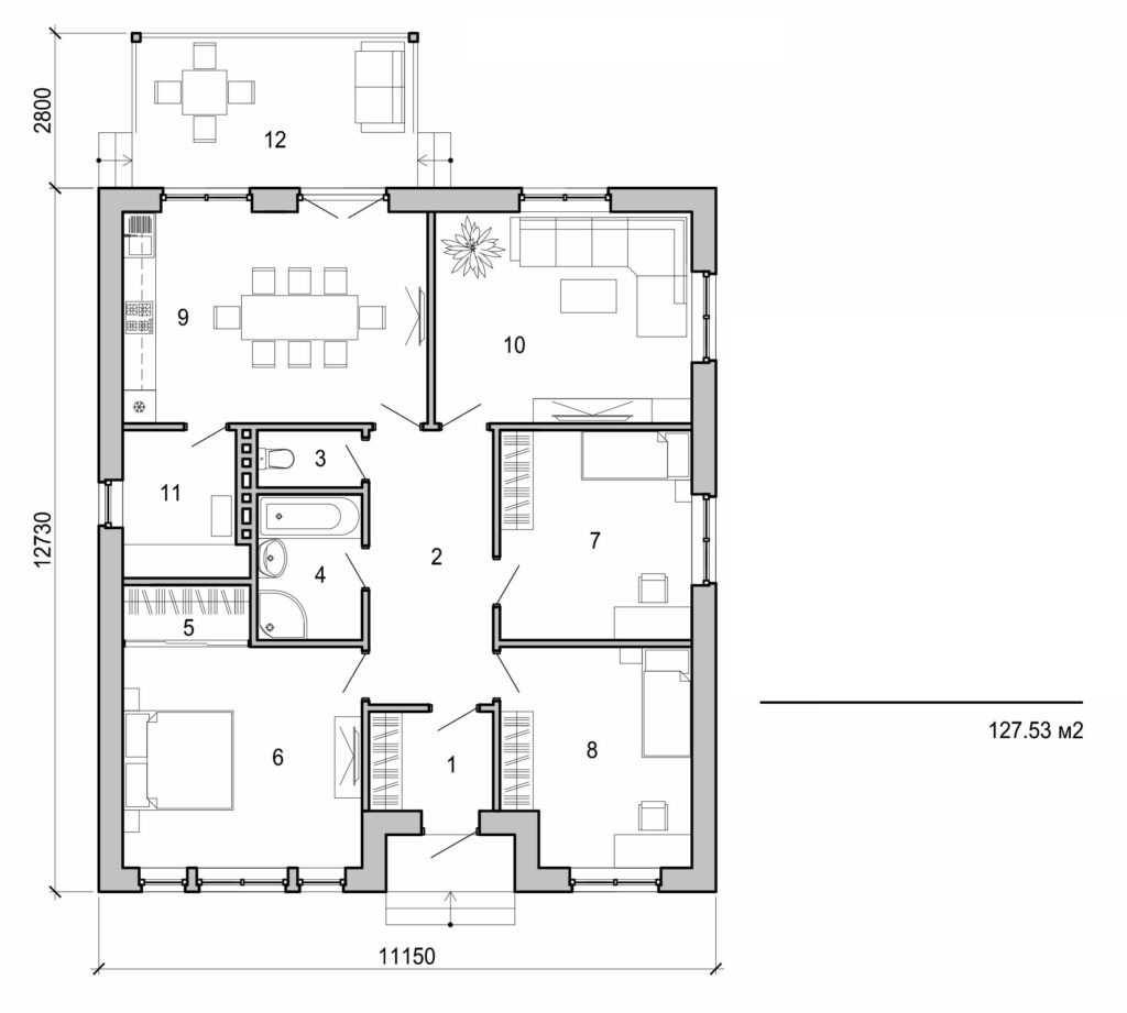 Visualization gallery - One storey house