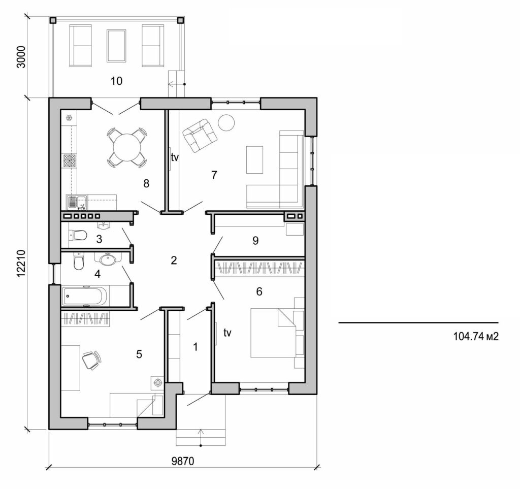 Visualization gallery - One storey house