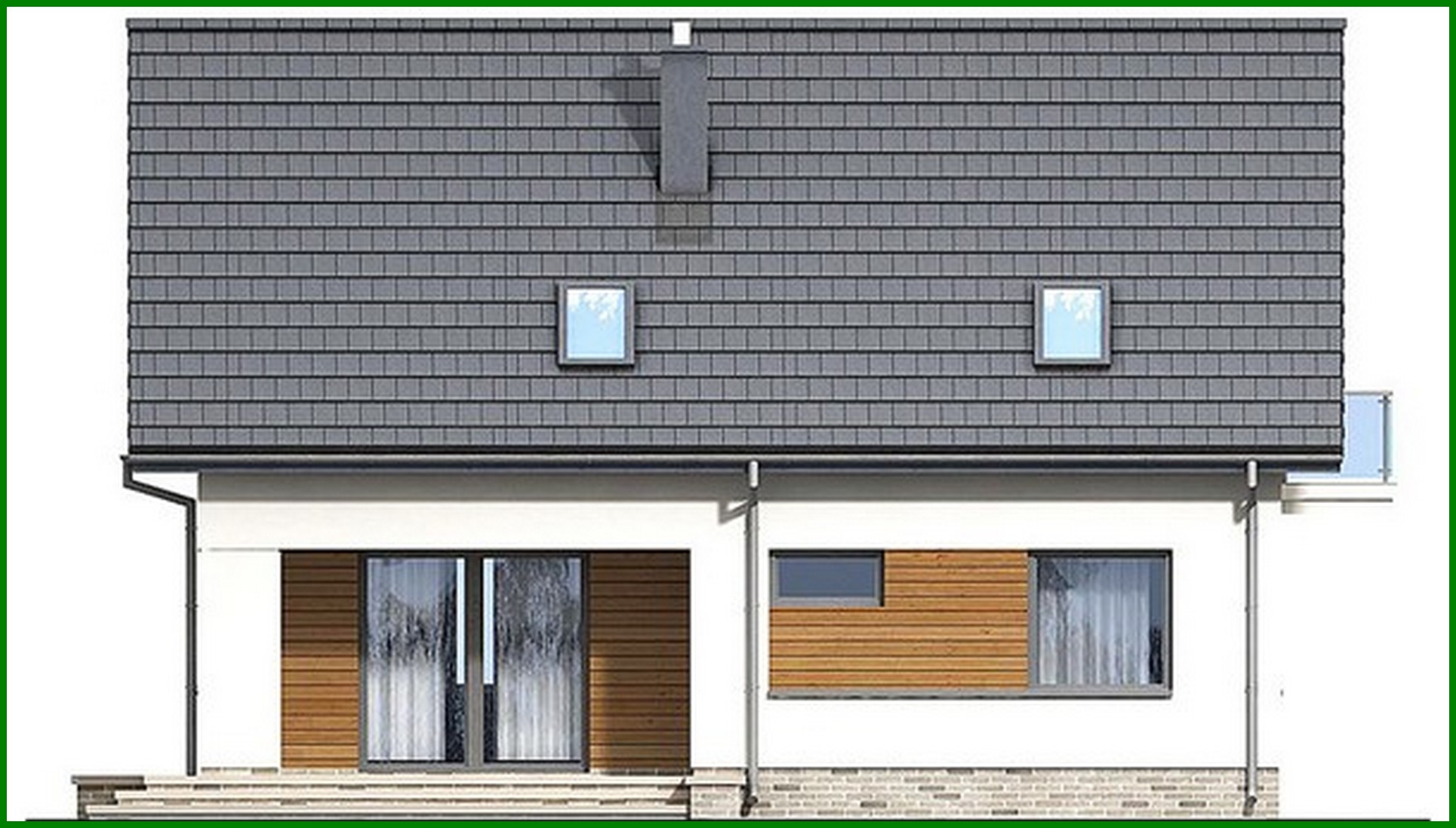 Visualization gallery - Project of a two-story house in a modern style