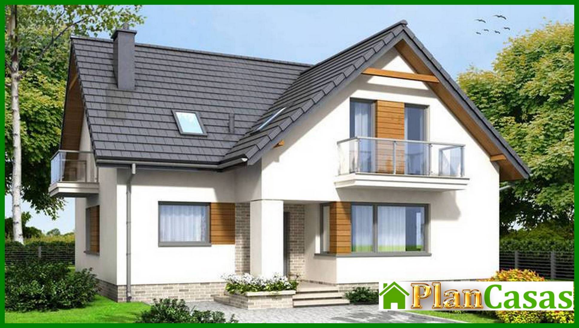 Visualization gallery - Project of a two-story house in a modern style