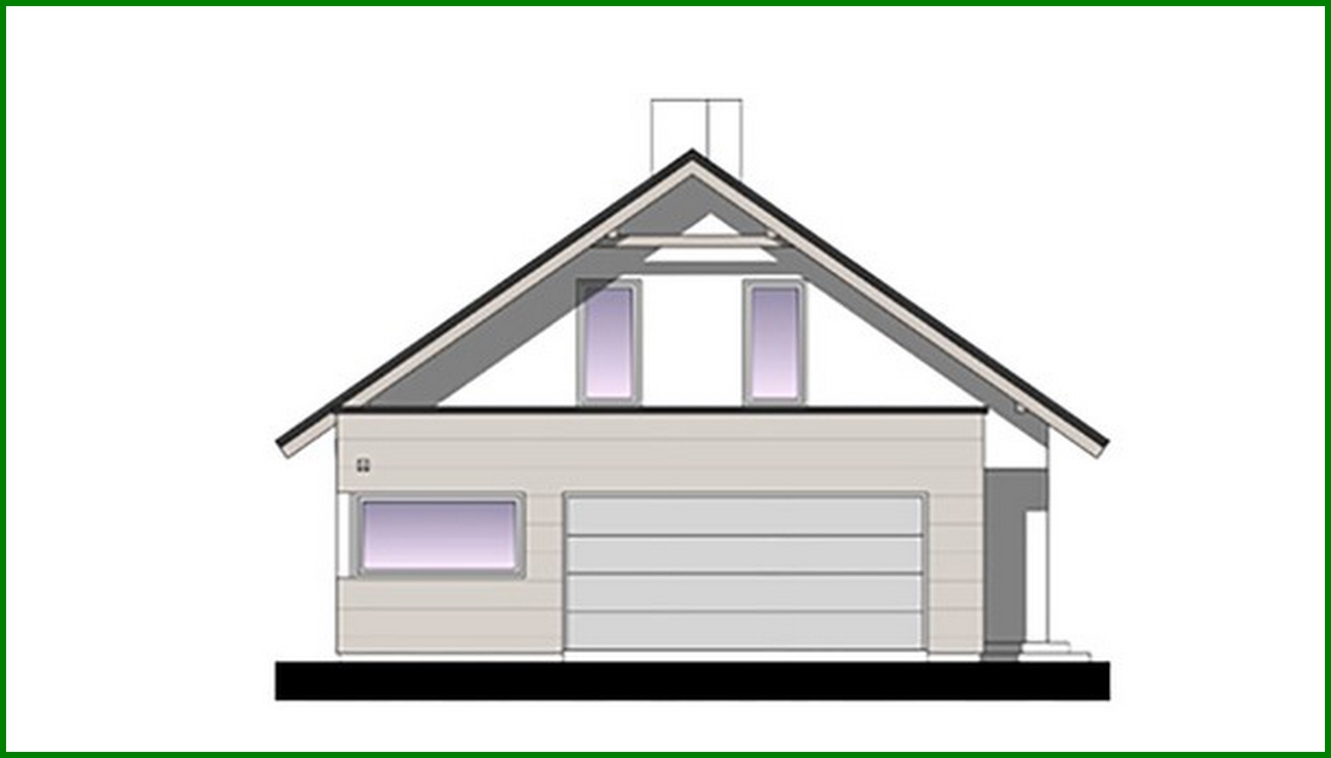 Visualization gallery - One-story apartment building with attic and terrace