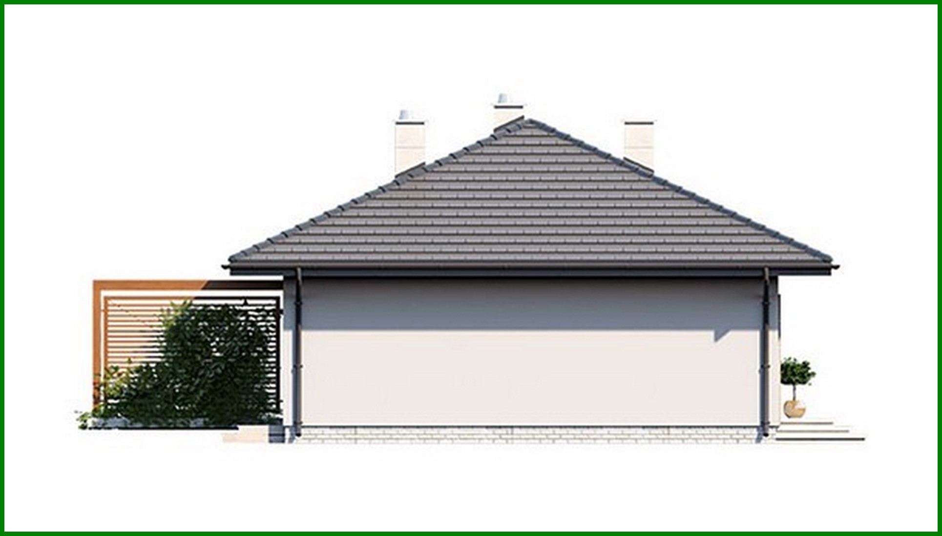 Visualization gallery - The project of a residential building in noble shades per 100 square meters. m with garage