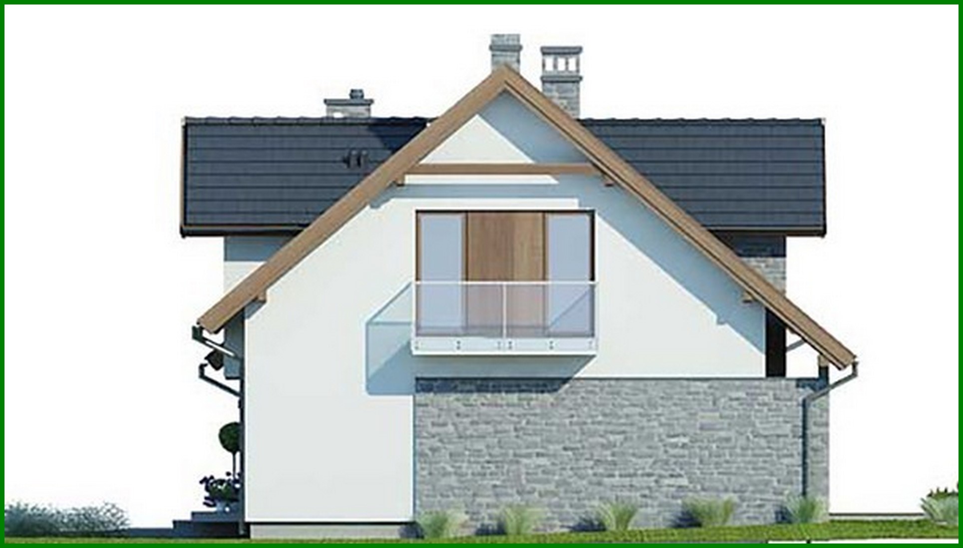 Visualization gallery - Beautiful house with stone decor