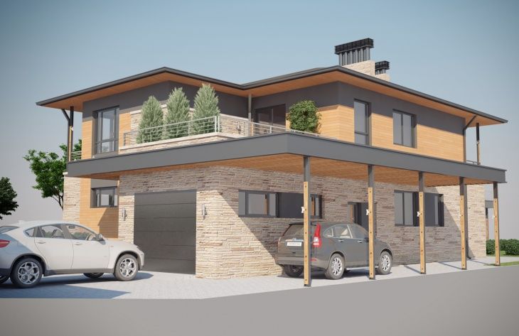 Visualization gallery - Two storey mansion