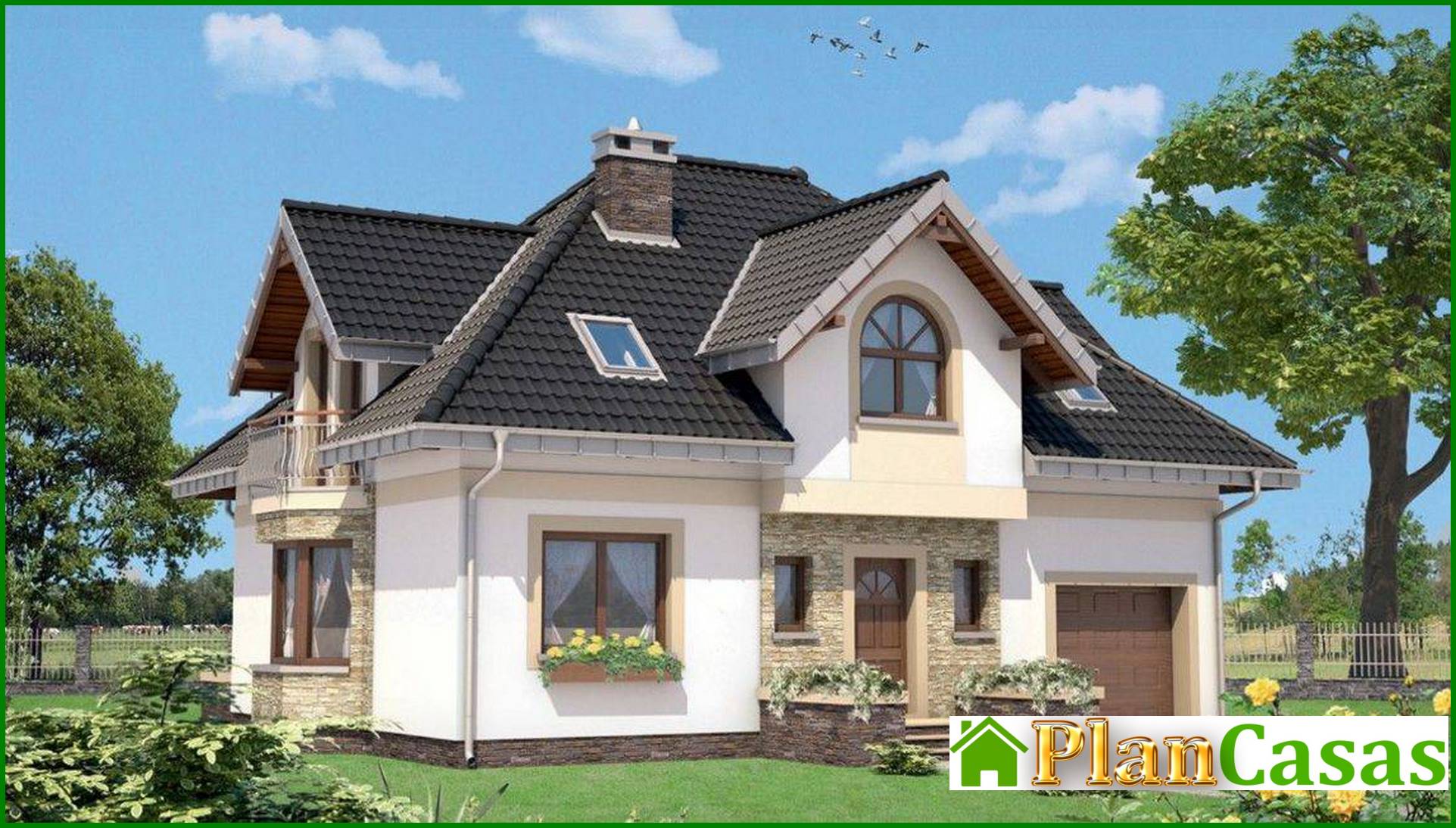 Visualization gallery - The project of a stylish elegant mansion with a living area of ​​180m2