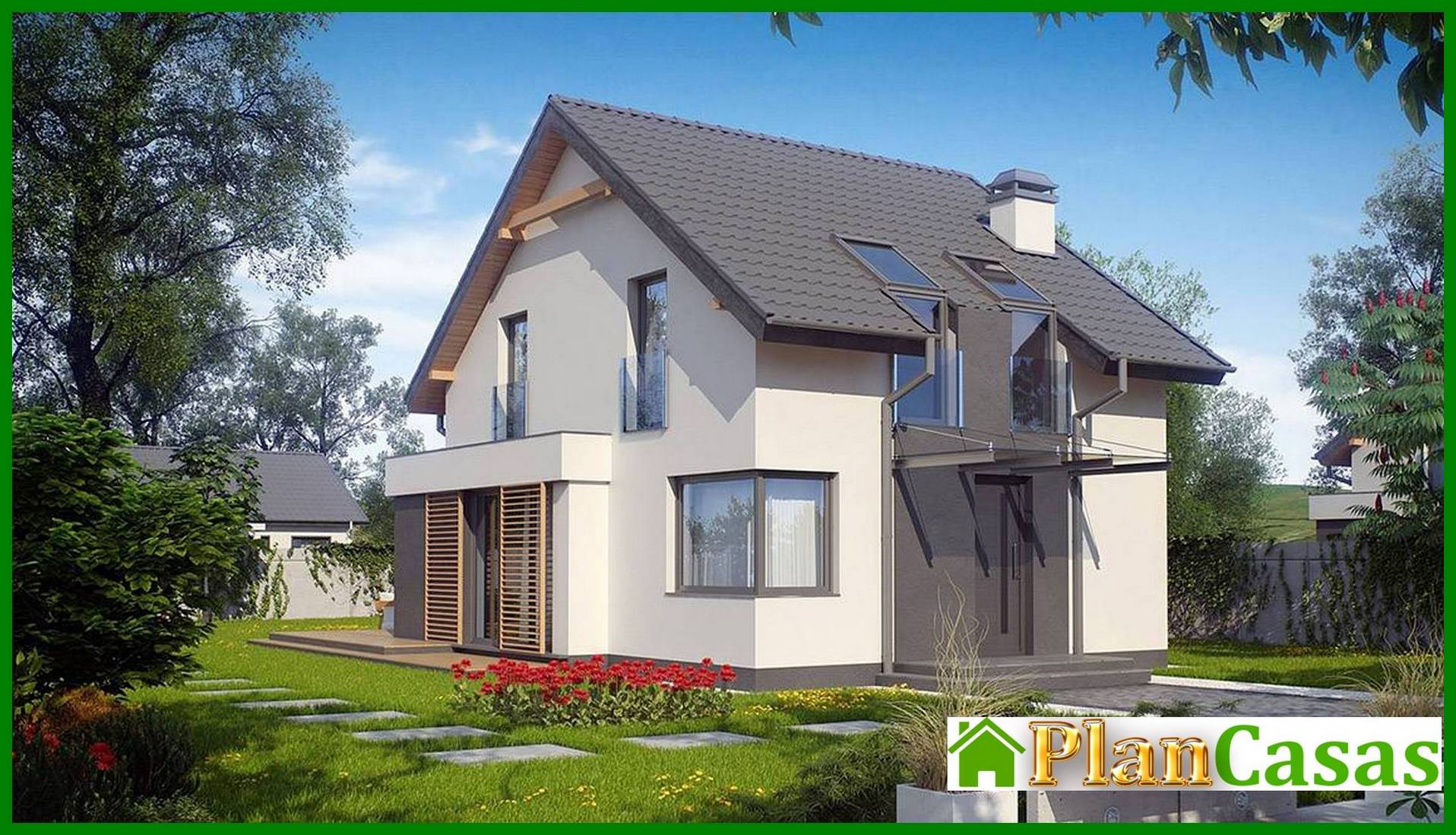 The project of an economical house for a narrow plot house plan