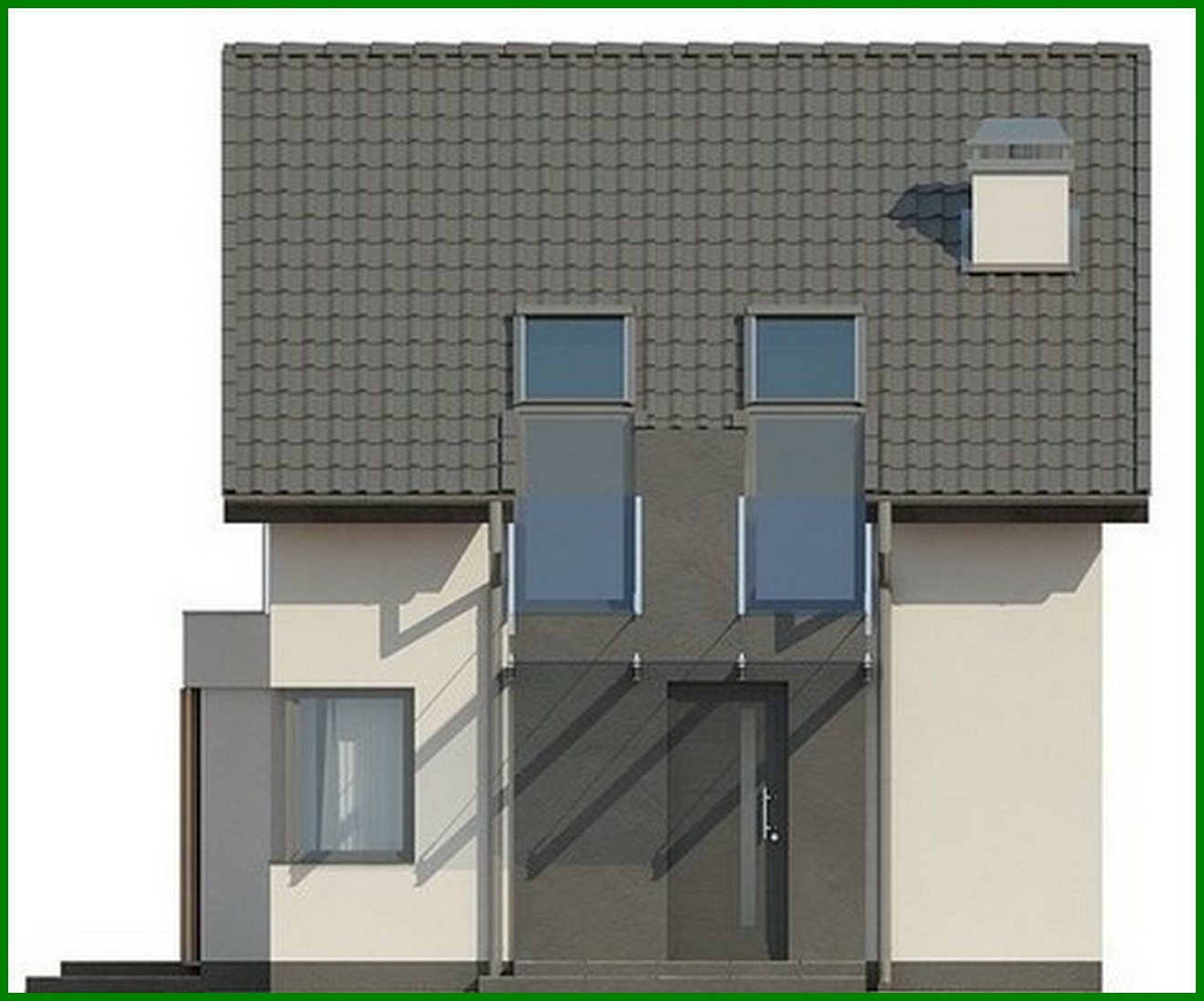 Visualization gallery - The project of an economical house for a narrow plot