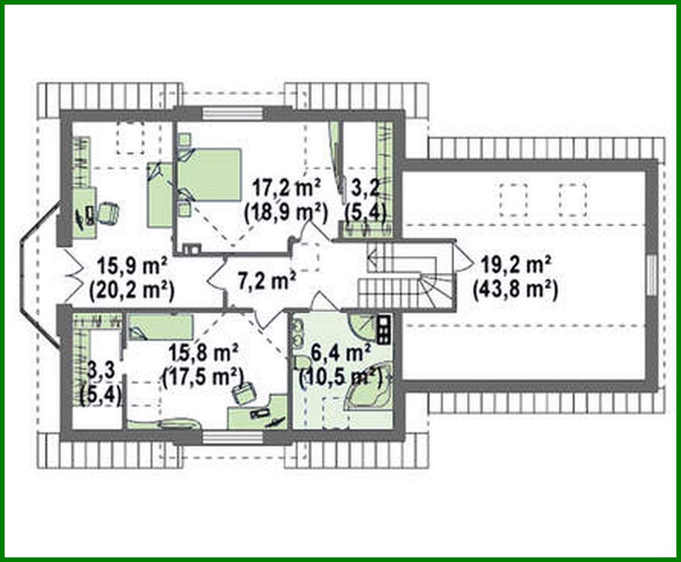 Visualization gallery - The project of an aristocratic house with a garage for two cars