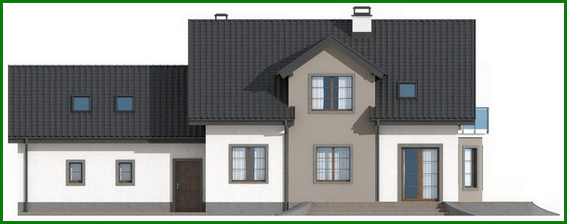 Visualization gallery - The project of an aristocratic house with a garage for two cars