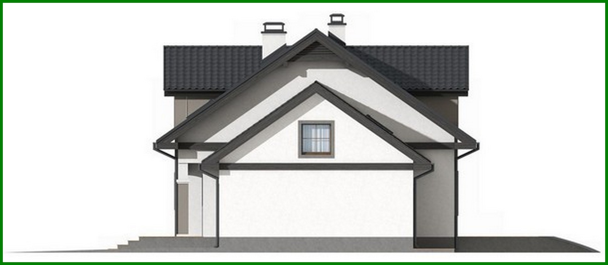 Visualization gallery - The project of an aristocratic house with a garage for two cars