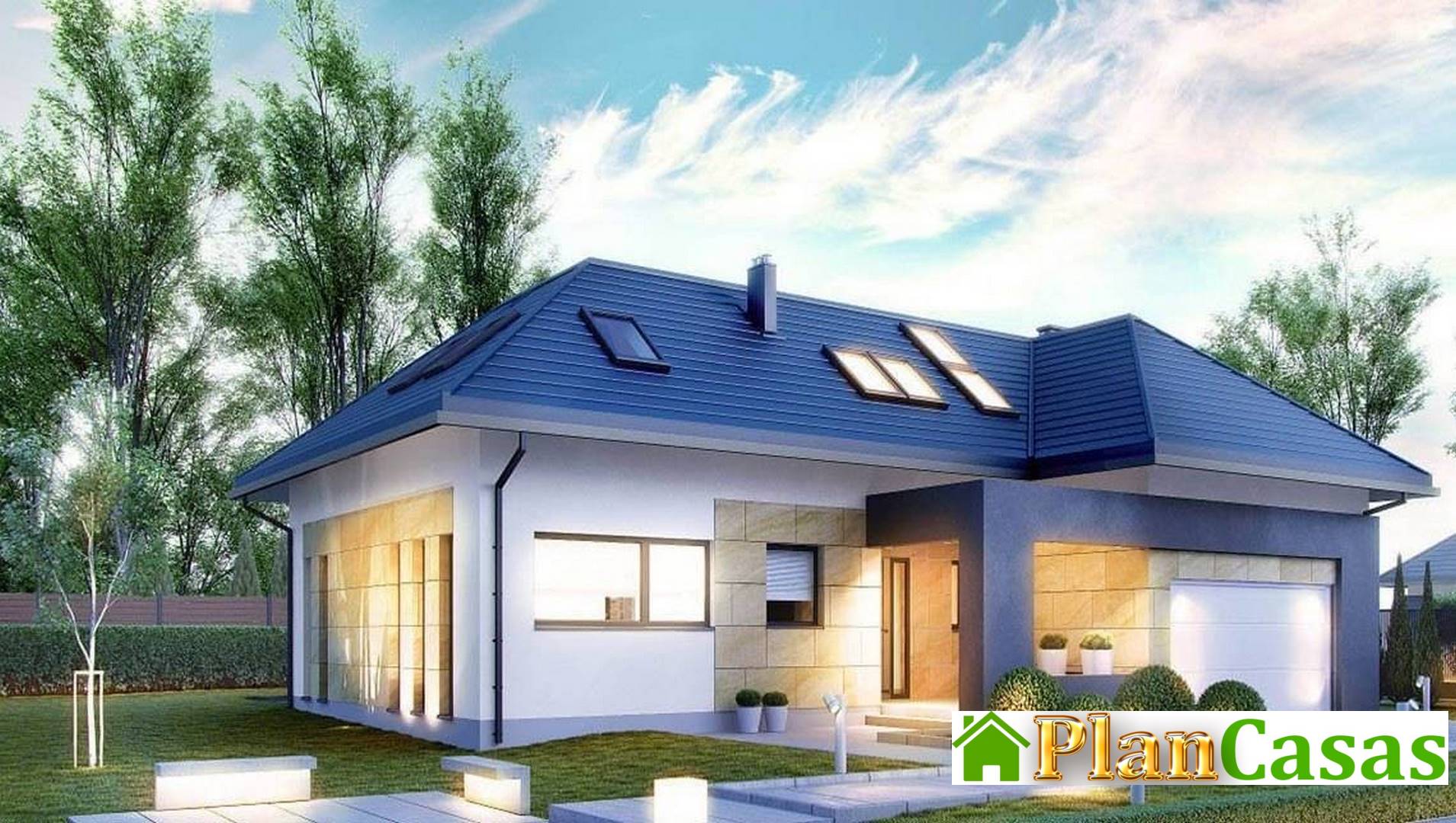 The project of a chic mansion with a unique layout house plan