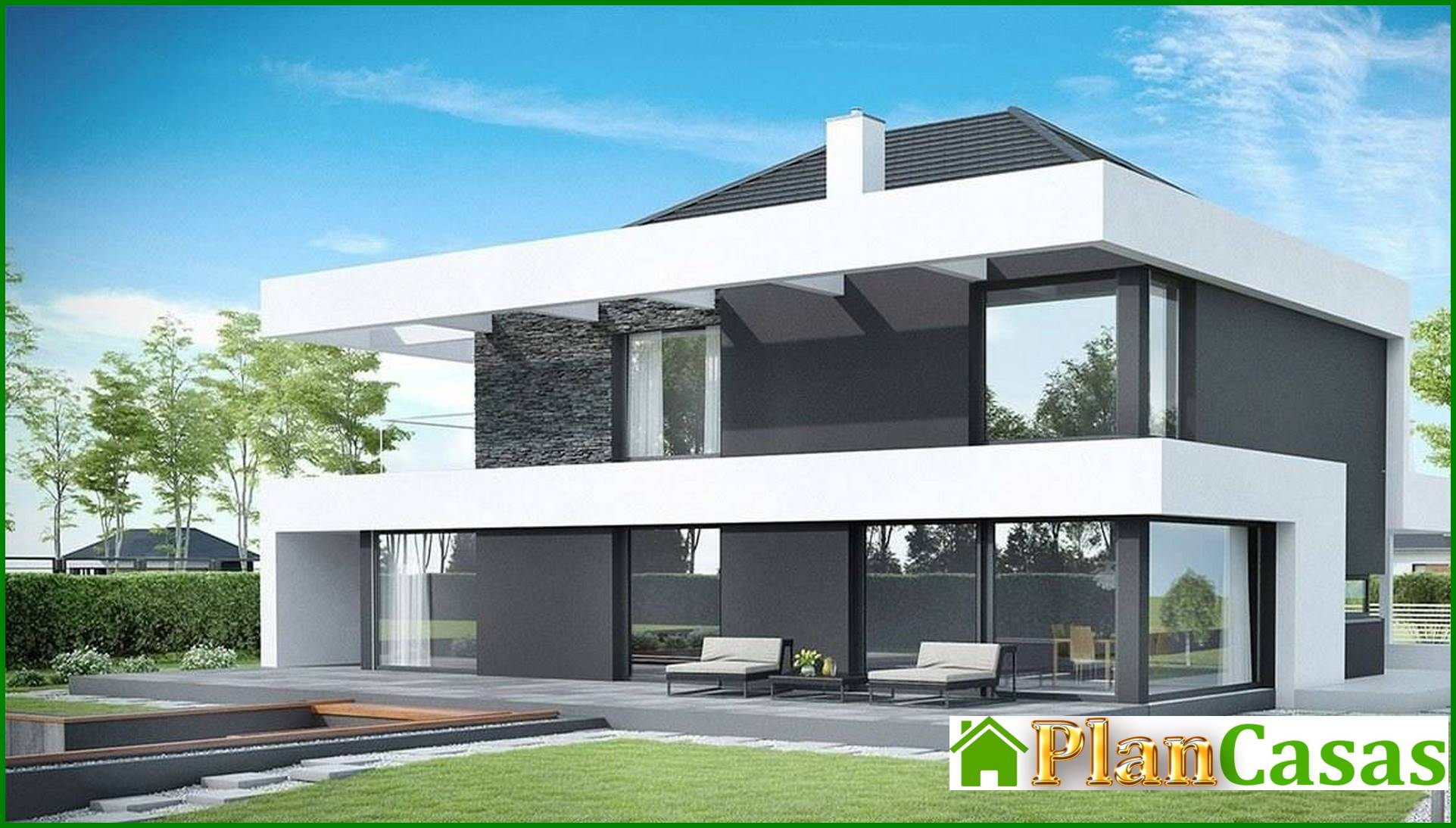 Visualization gallery - Two-story residential building with spacious verandas