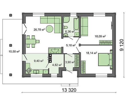 Visualization gallery - Compact house project with terrace