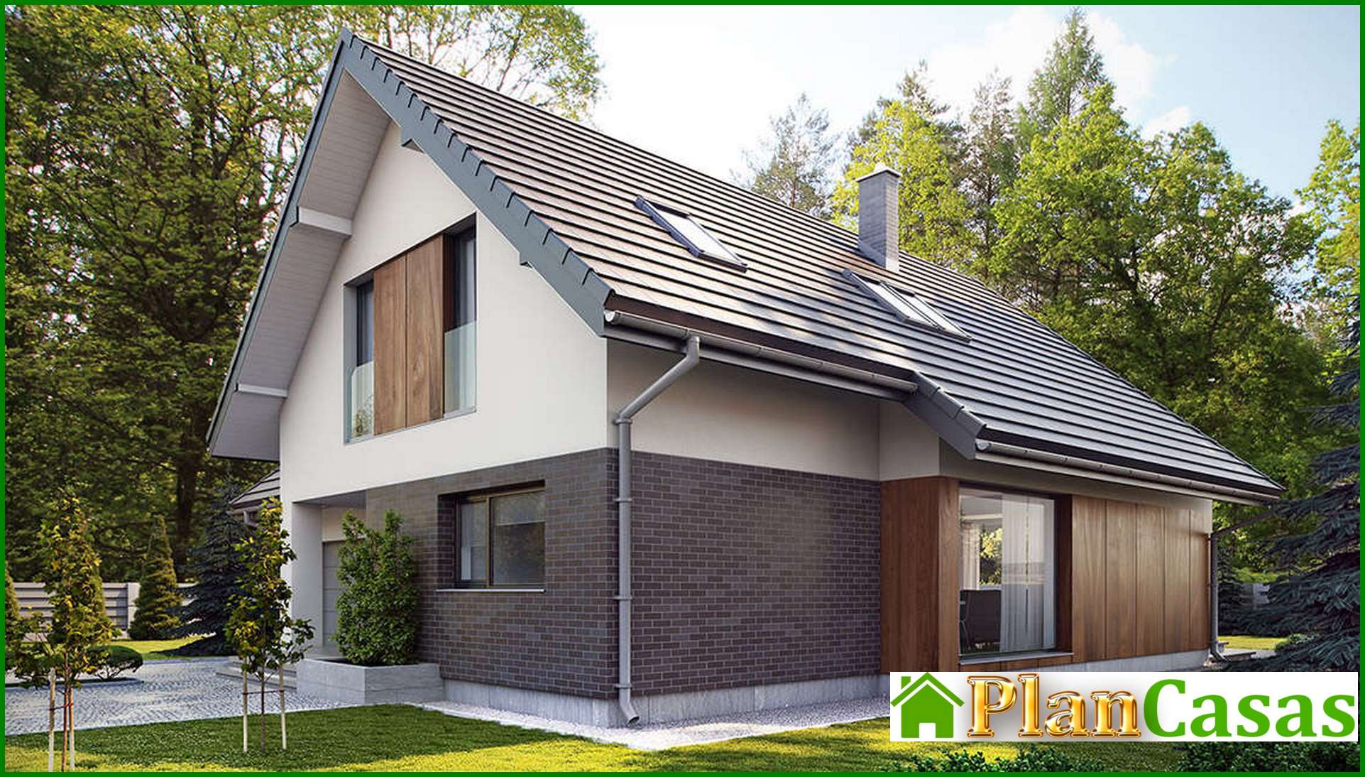 Visualization gallery - Project of a modern house with an attic