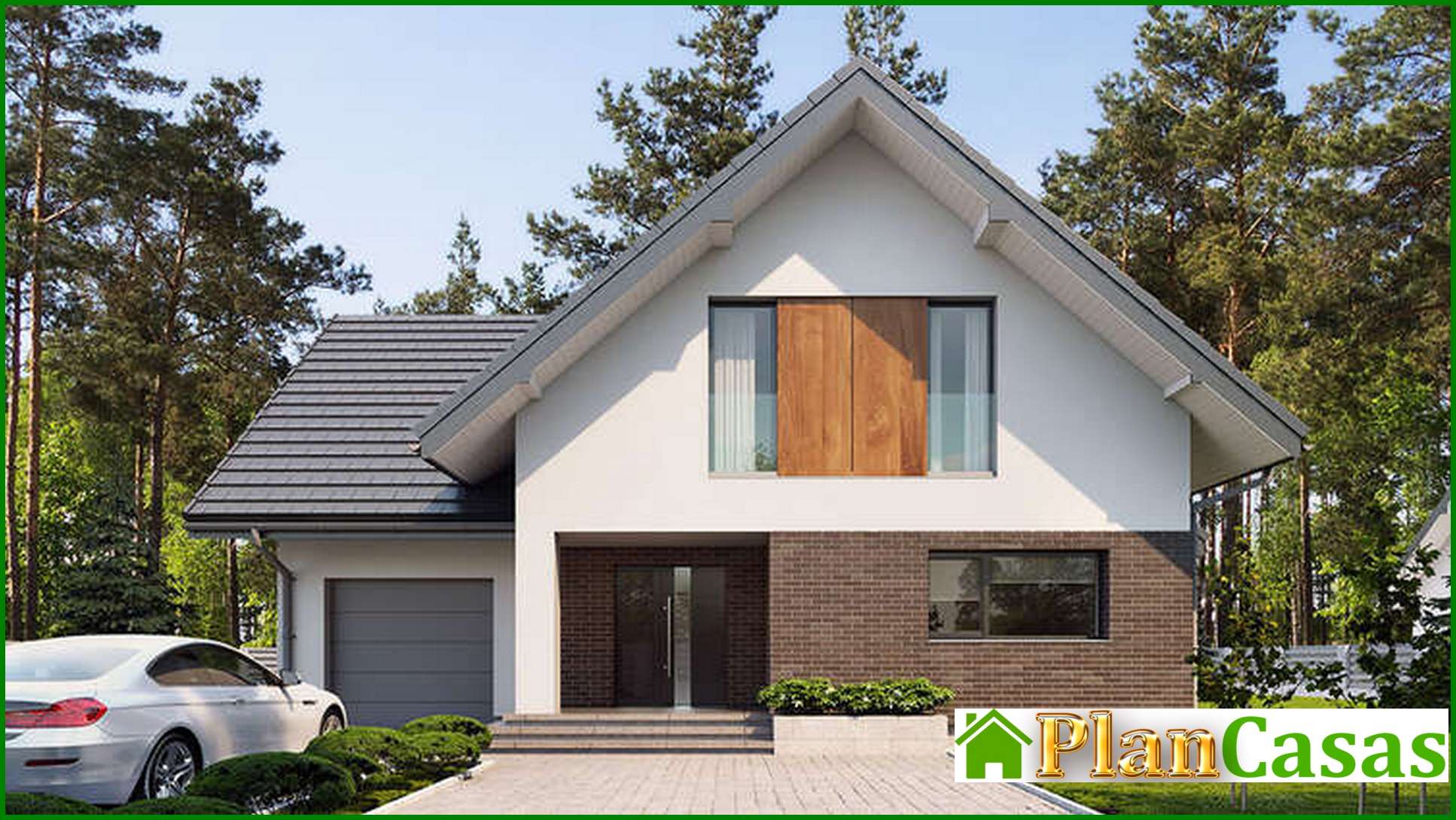 Visualization gallery - Project of a modern house with an attic