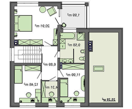 Visualization gallery - The project of a bright house in the Mediterranean style