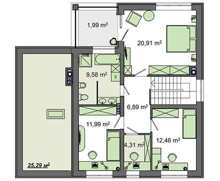 Visualization gallery - The project of a bright house in the Mediterranean style