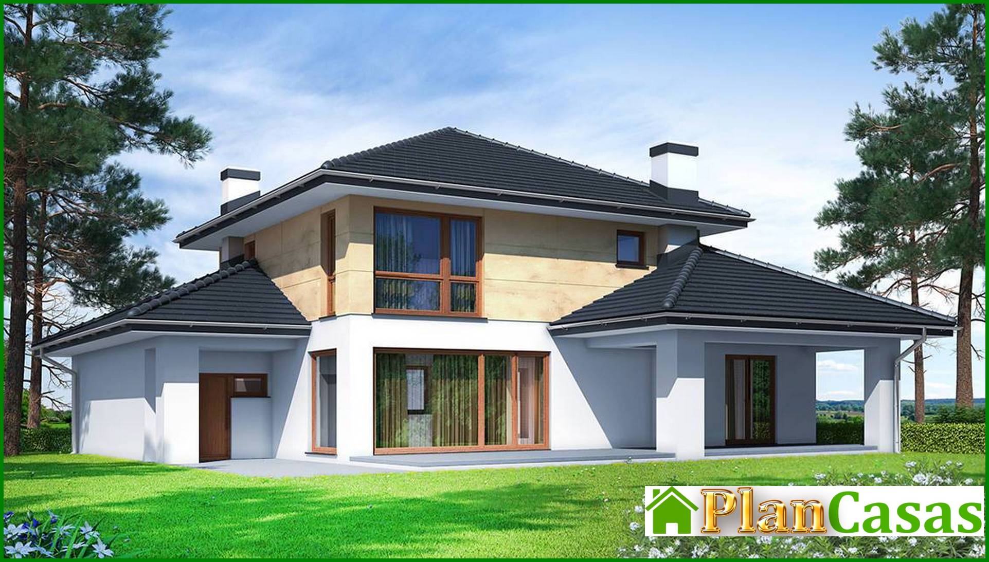 Visualization gallery - Two-story apartment with two bedrooms on the ground floor