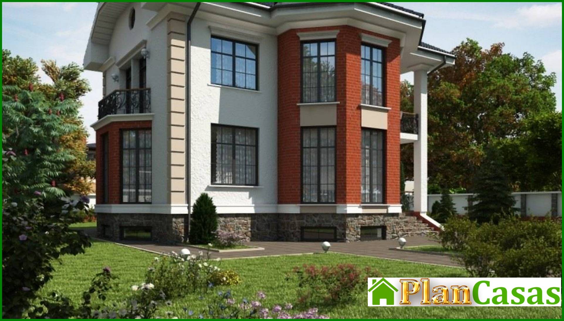 Visualization gallery - Beautiful bright rural two-story mansion