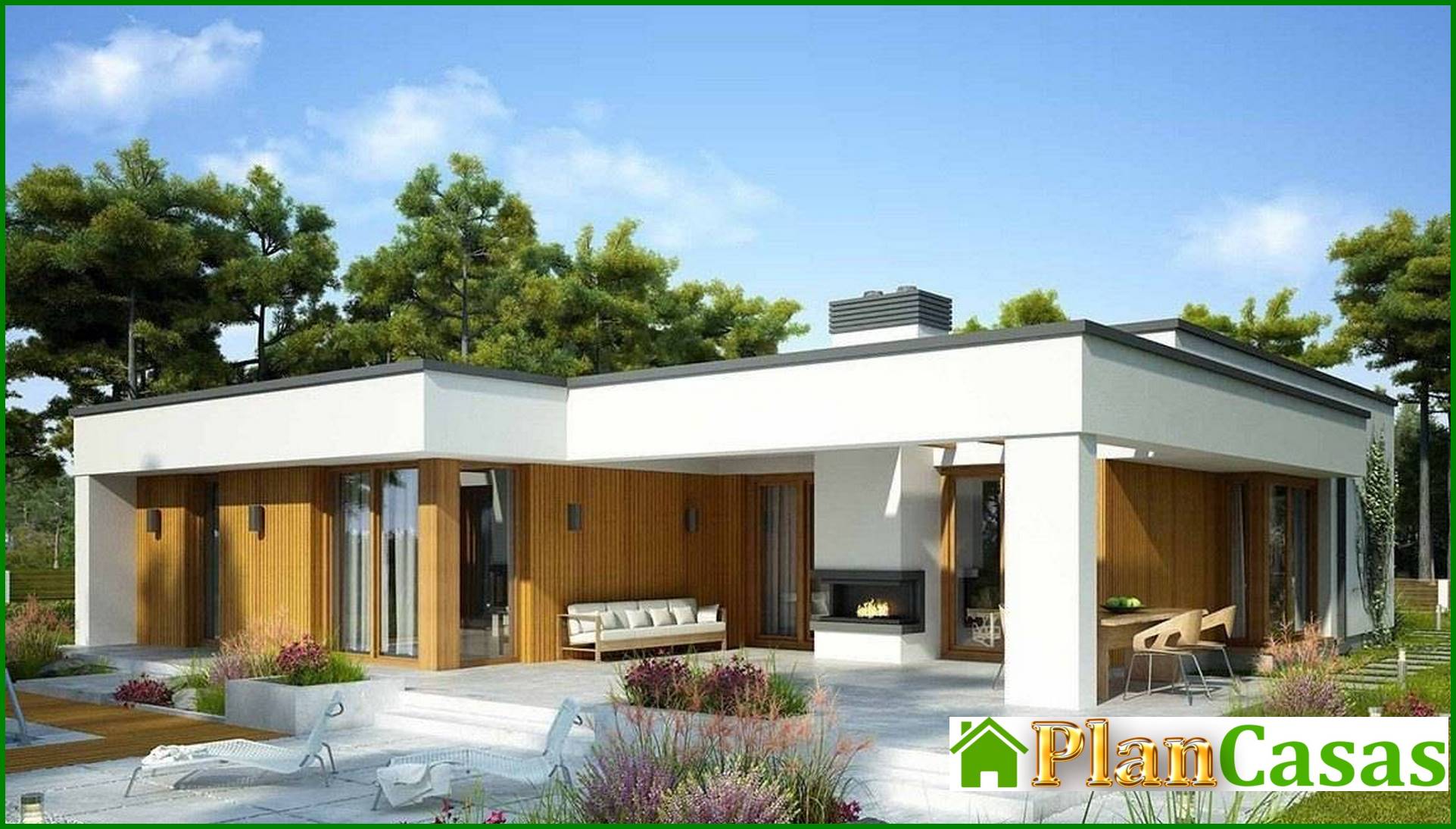Visualization gallery - Modern house with three bedrooms and three bathrooms