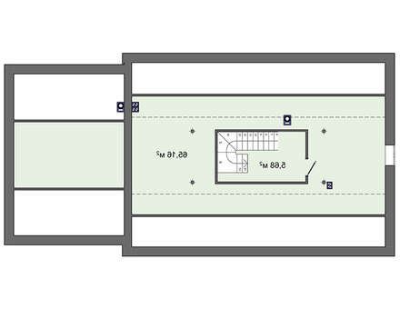 Visualization gallery - The project of a one-story cottage with a garage for two cars