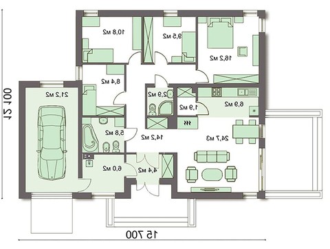 Visualization gallery - Stylish four-bedroom apartment building