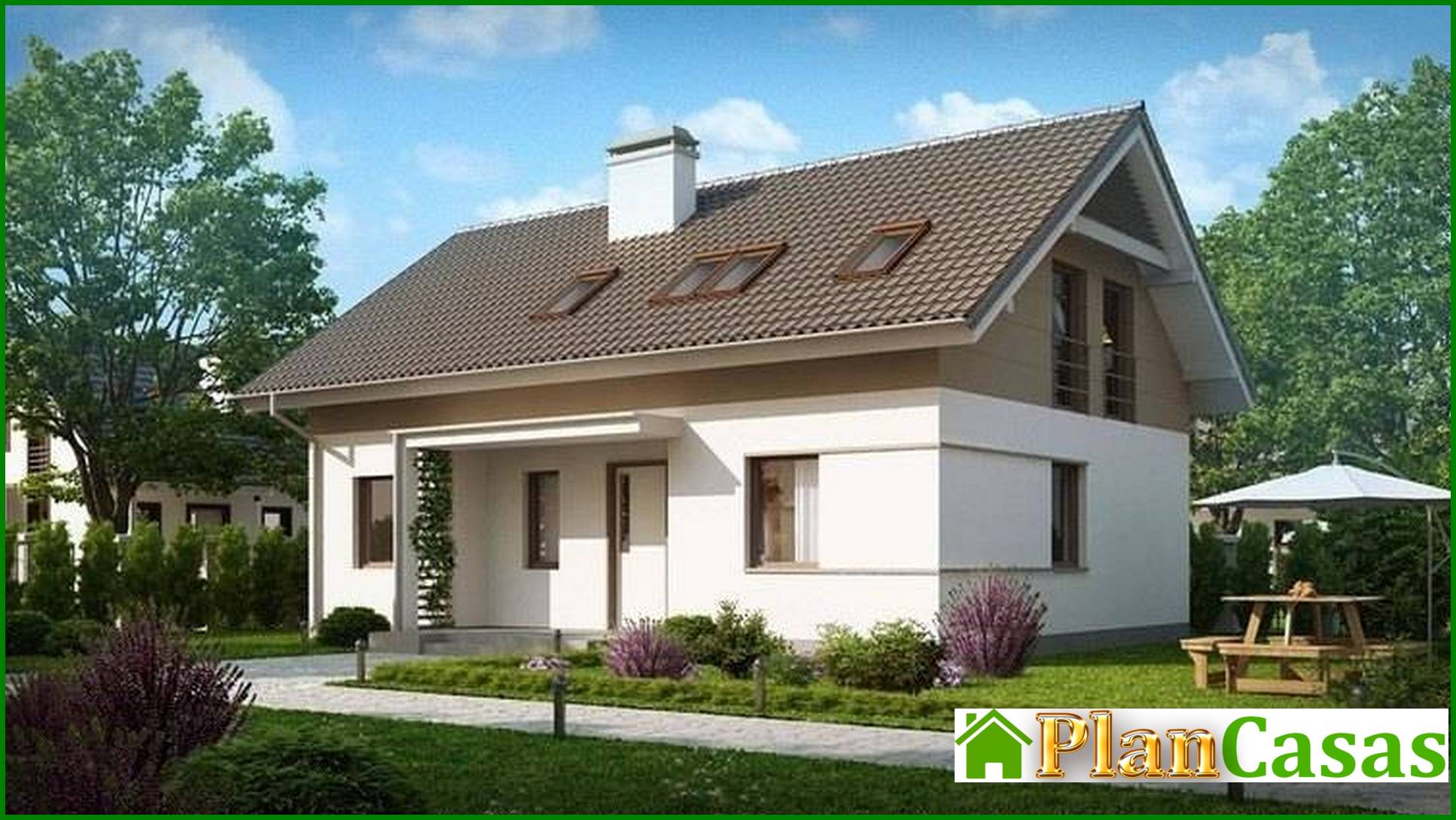 Visualization gallery - The project of an energy-saving classic house with an attic