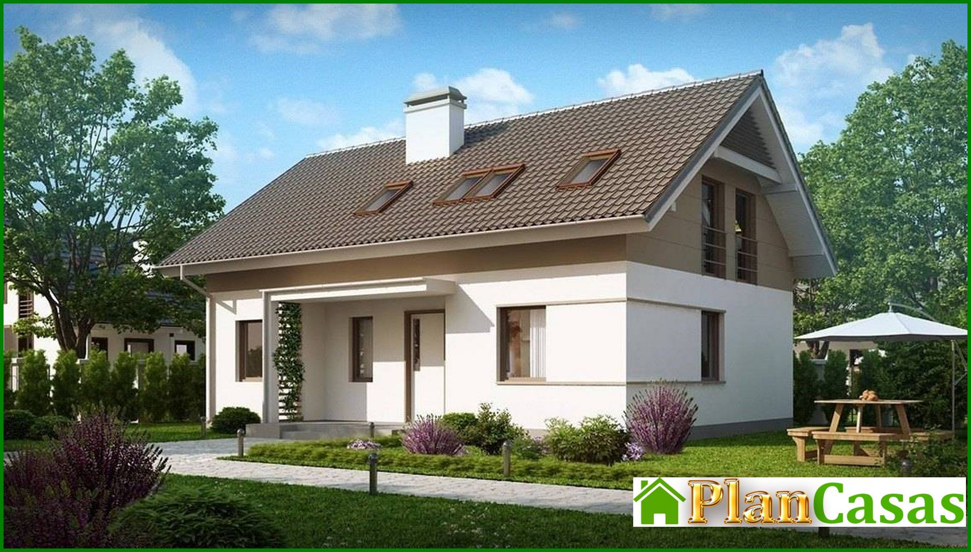 The project of an energy-saving classic house with an attic house plan