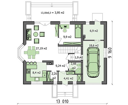 Visualization gallery - The project of a stylish elegant mansion with a living area of ​​180m2