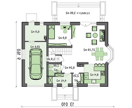 Visualization gallery - The project of a stylish elegant mansion with a living area of ​​180m2