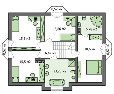 Visualization gallery - The project of a stylish elegant mansion with a living area of ​​180m2