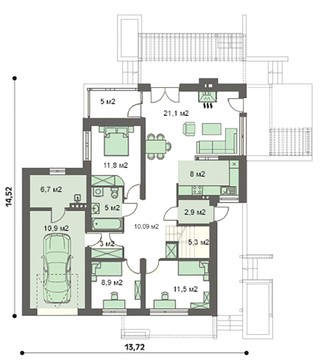 Visualization gallery - Beautiful two-story house with a chic living room