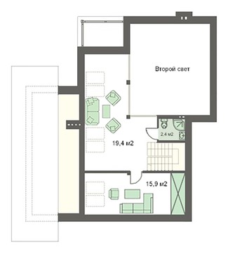 Visualization gallery - Beautiful two-story house with a chic living room