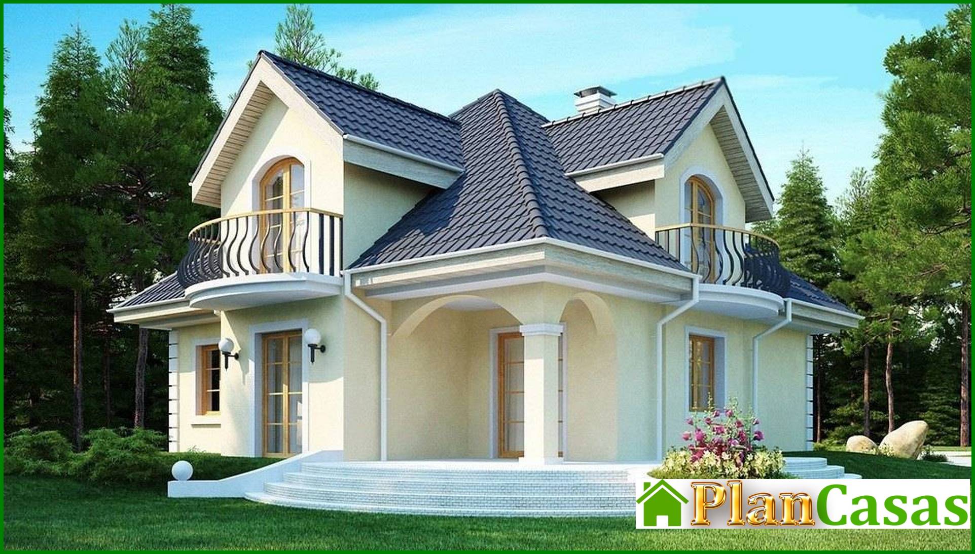 Visualization gallery - Project of a classic house with an attic